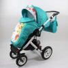 Carucior copii 3 in 1 LoliBebe Love Blue Flowers