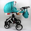 Carucior copii 3 in 1 LoliBebe Love Blue Flowers