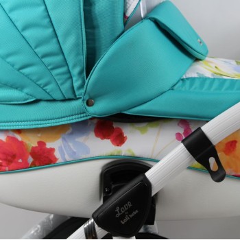 Carucior copii 3 in 1 LoliBebe Love Blue Flowers