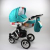 Carucior copii 3 in 1 LoliBebe Love Blue Flowers