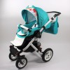 Carucior copii 3 in 1 LoliBebe Love Blue Flowers