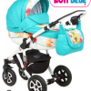 Carucior copii 3 in 1 LoliBebe Love Blue Flowers