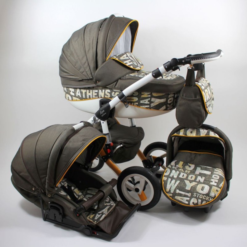 Carucior copii 3 in 1 LoliBebe Love City Brown