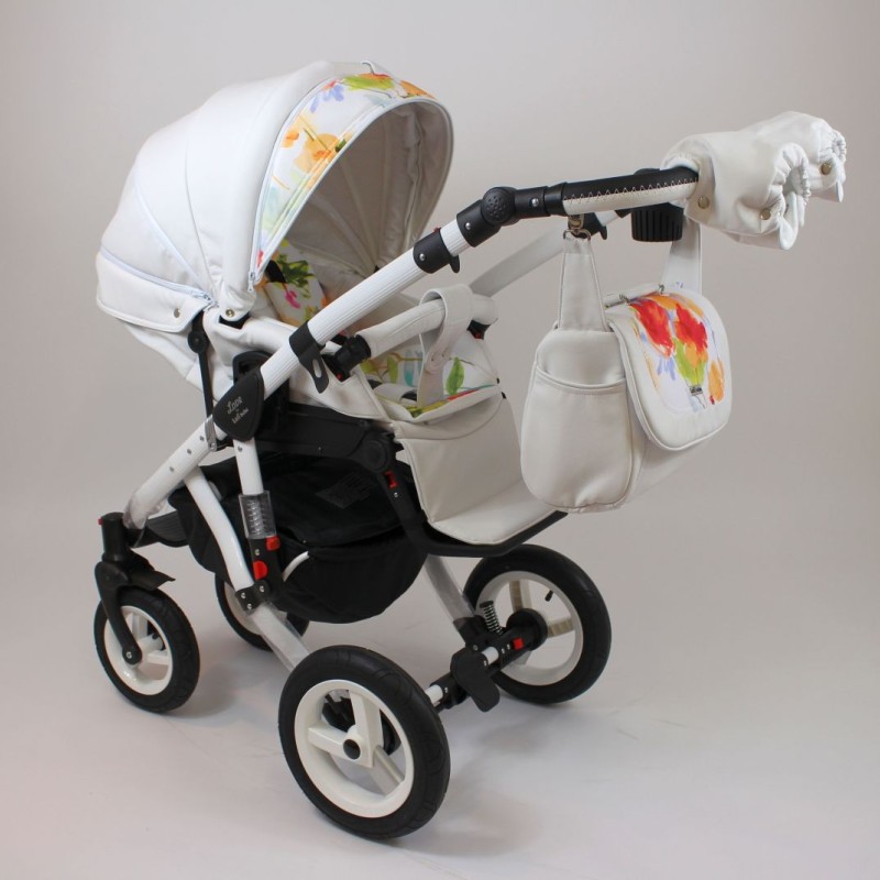 Carucior copii 3 in 1 Lolibebe LOVE White Magnolia