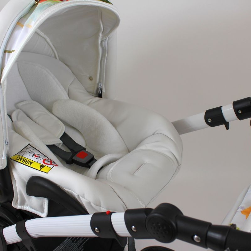 Carucior copii 3 in 1 Lolibebe LOVE White Magnolia