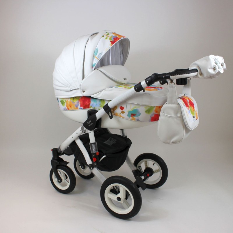 Carucior copii 3 in 1 Lolibebe LOVE White Magnolia