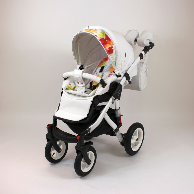 Carucior copii 3 in 1 Lolibebe LOVE White Magnolia