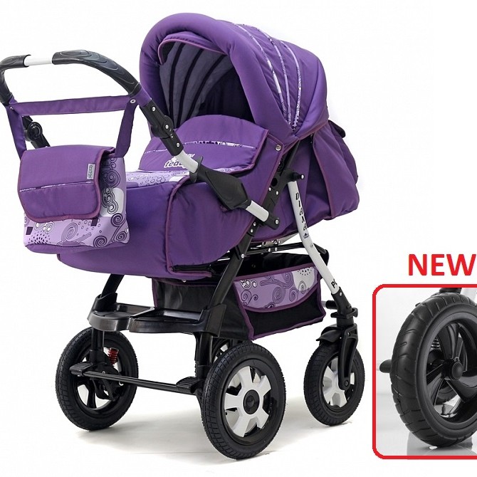 Carucior copii transformabil 3 in 1 Diana purple