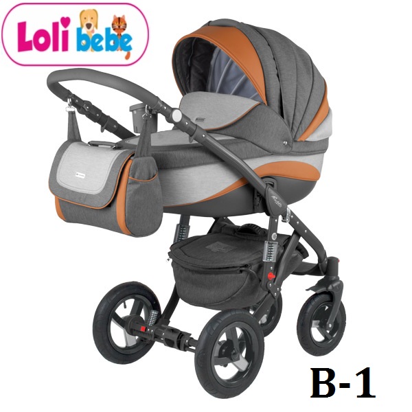 Carucior copii 3 in 1 Lolibebe LOVE Fall Winter Beige Grey
