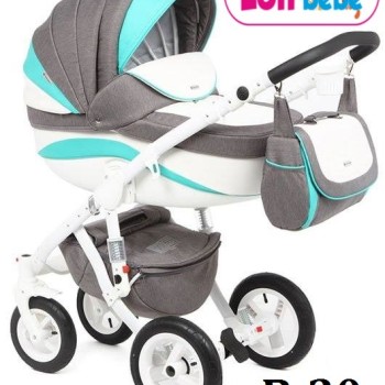 Carucior copii 3 in 1 Lolibebe LOVE Fall Winter Mint Grey