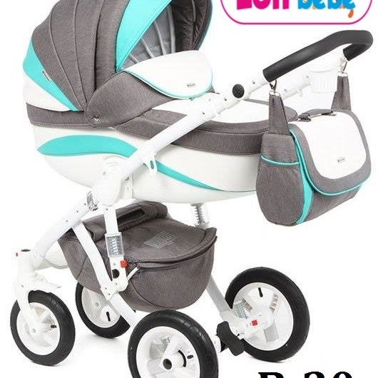 Carucior copii 3 in 1 Lolibebe LOVE Fall Winter Mint Grey