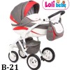 Carucior copii 3 in 1 Lolibebe LOVE Fall Winter Red Grey