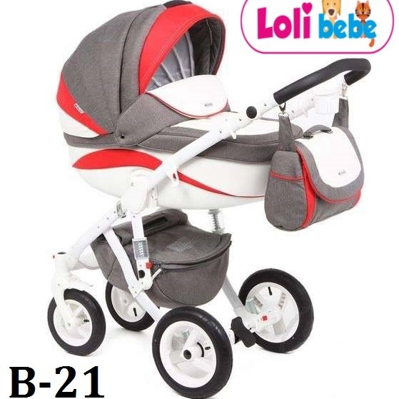 Carucior copii 3 in 1 Lolibebe LOVE Fall Winter Red Grey