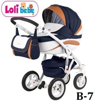 Carucior copii 3 in 1 Lolibebe LOVE Fall Winter Bluemarin
