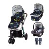 Carucior copii 4 in 1 Cosatto Giggle Wilderness Ink cu baza isofix