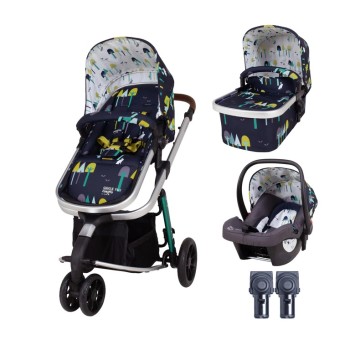 Carucior copii 4 in 1 Cosatto Giggle Wilderness Ink cu baza isofix