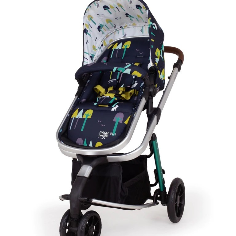 Carucior copii 4 in 1 Cosatto Giggle Wilderness Ink cu baza isofix