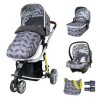 Carucior copii 4 in 1 Cosatto Giggle 3 Seedling PACHET cu accesorii CADOU