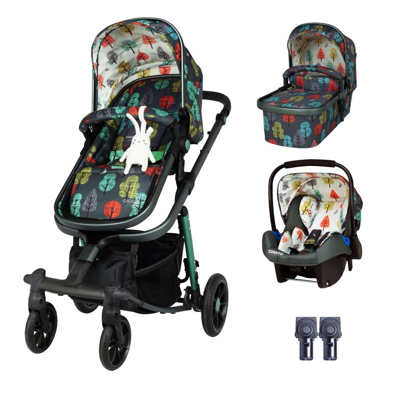 Carucior copii 3 in 1 Cosatto Giggle Quad Hare Wood