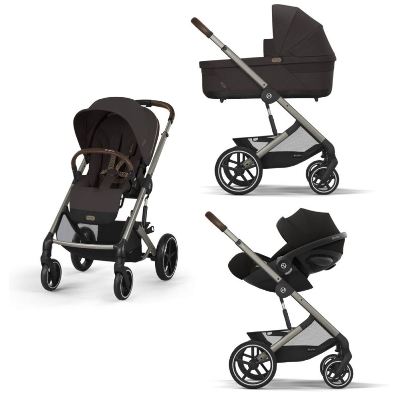 Noul Cybex Balios S lux 2025 Chocolate Brown sistem 3 in 1 cu Cybex Cloud G Plus i-size recline testata ADAC