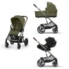 Noul Cybex Balios S Lux 2025 Moss Green sistem 3 in 1 cu Cybex Cloud G Plus i-size recline ADAC