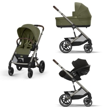 Noul Cybex Balios S Lux 2025 Moss Green sistem 3 in 1 cu Cybex Cloud G Plus i-size recline ADAC