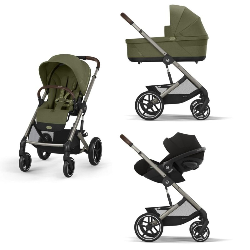 Noul Cybex Balios S Lux 2025 Moss Green sistem 3 in 1 cu Cybex Cloud G Plus i-size recline ADAC