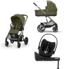 Noul Cybex Balios S Lux 2025 Moss Green sistem 4 in 1 cu Cybex Cloud G Plus i-size recline testata ADAC si baza isofix rotativa