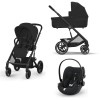 Noul Cybex Balios S Lux 2025 Moon Black sistem 3 in 1 cu Cybex Cloud G Plus i-size recline ADAC