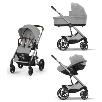 Noul Cybex Balios S Lux 2025 Stone Grey sistem 3 in 1 cu Cybex Cloud G Plus i-size recline ADAC