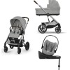 Noul Cybex Balios S Lux 2025 Stone Grey sistem 4 in 1 cu Cybex Cloud G Plus i-size recline testata ADAC si baza isofix rotativa