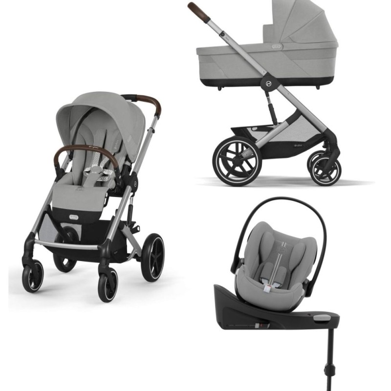 Noul Cybex Balios S Lux 2025 Stone Grey sistem 4 in 1 cu Cybex Cloud G Plus i-size recline testata ADAC si baza isofix rotativa