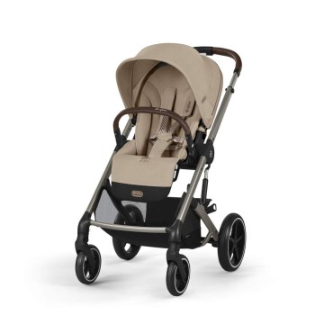 Noul Cybex Balios S lux 2025 Almond Beige sistem 3 in 1 cu Cybex Cloud G Plus i-size recline testata ADAC 