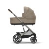 Noul Cybex Balios S lux 2025 Almond Beige sistem 3 in 1 cu Cybex Cloud G Plus i-size recline testata ADAC 
