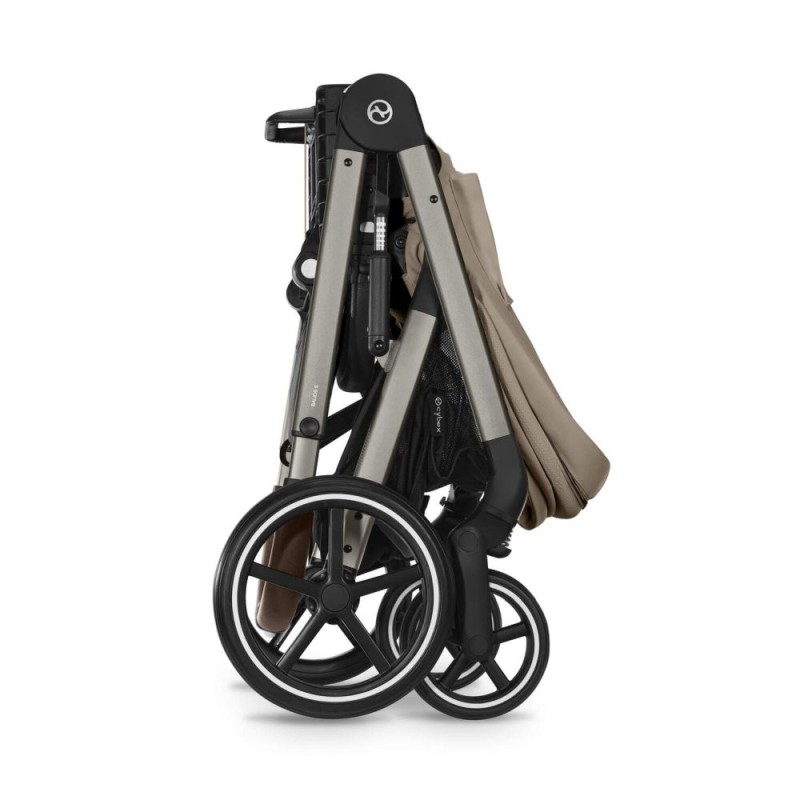 Noul Cybex Balios S lux 2025 Almond Beige sistem 3 in 1 cu Cybex Cloud G Plus i-size recline testata ADAC 