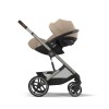 Noul Cybex Balios S lux 2025 Almond Beige sistem 3 in 1 cu Cybex Cloud G Plus i-size recline testata ADAC 