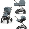 Noul Cybex Balios S Lux 2025 Stormy Blue sistem 3 in 1 cu Cybex Cloud G Plus i-size recline testata ADAC