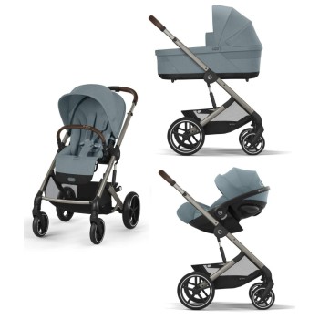Noul Cybex Balios S Lux 2025 Stormy Blue sistem 3 in 1 cu Cybex Cloud G Plus i-size recline testata ADAC