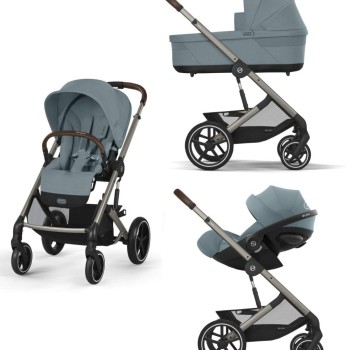 Noul Cybex Balios S Lux 2025 Stormy Blue sistem 3 in 1 cu Cybex Cloud G Plus i-size recline testata ADAC