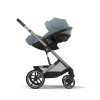 Noul Cybex Balios S Lux 2025 Stormy Blue sistem 3 in 1 cu Cybex Cloud G Plus i-size recline testata ADAC
