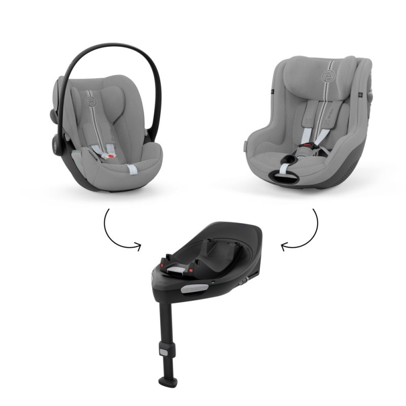 Noul Cybex Balios S Lux 2025 Stone Grey sistem 4 in 1 cu Cybex Cloud G Plus i-size recline testata ADAC si baza isofix rotativa