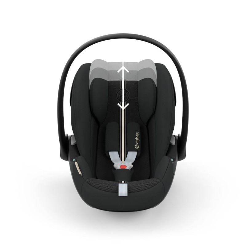 Scoica auto 0-24 luni Cybex Cloud G Plus i-size recline testata ADAC Moon Black