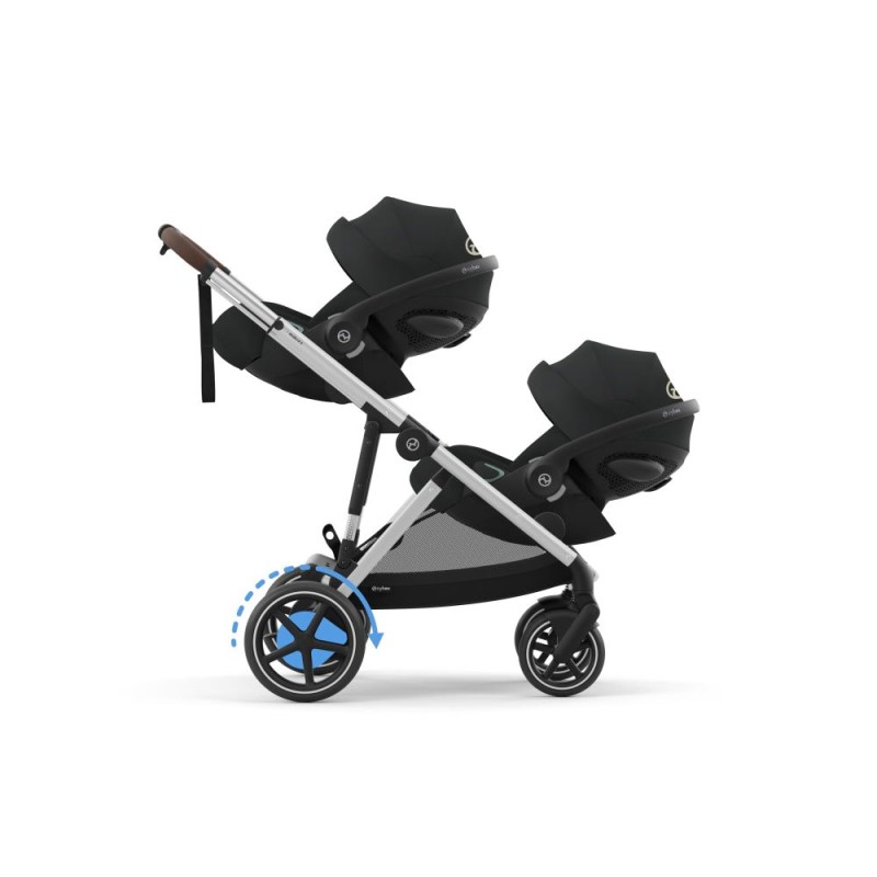 Noul Cybex E-Gazelle S electric Almond Beige 2 in 1 Gemeni cu scoici Cloud G plus