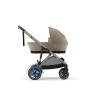 Noul Cybex E-Gazelle S electric Almond Beige 3 in 1 Gemeni cu landouri si scoici Cloud G plus