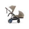 Noul Cybex E-Gazelle S electric Almond Beige 3 in 1 Gemeni cu landouri si scoici Cloud G plus