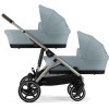 Noul Cybex Gazelle S Sky Blue 3 in 1 Gemeni cu landouri si scoici Cybex Cloud G Plus i-size recline testate ADAC