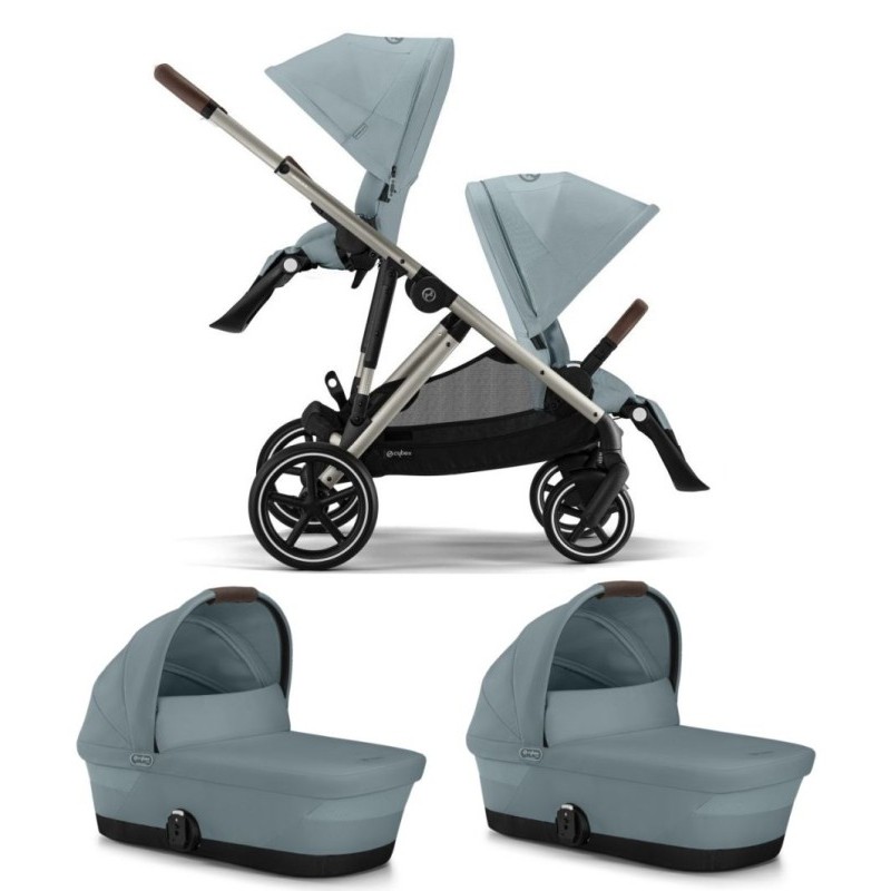 Noul Cybex Gazelle S Sky Blue 2 in 1 Gemeni cu landouri Sky Blue