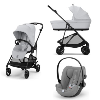 Cybex Melio Carbon 2025 Fog Grey 3in1 cu Cloud G Plus Recline ADAC