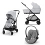 Cybex Melio Carbon 2025 Fog Grey 3in1 cu Cloud G Plus Recline ADAC