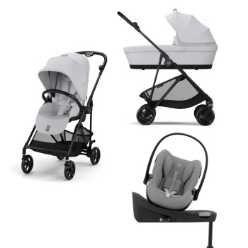 Cybex Melio Carbon 2025 Fog Grey 4in1 cu Cloud G Plus Recline ADAC si baza isofix
